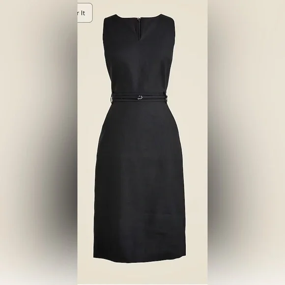 J.Crew Executive dress in stretch linen blend - Picture 3 of 6